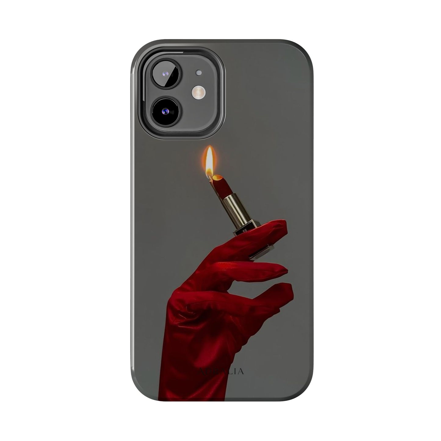 Red Glove Lighter Tough Phone Case — Dark Gothic Flame Protective Cover
