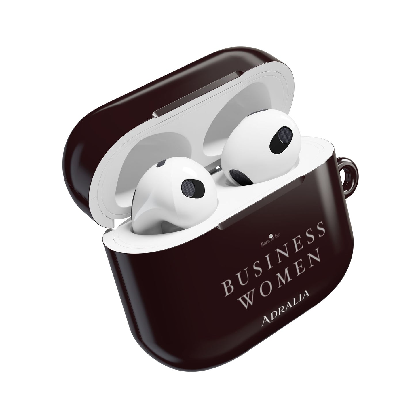 Business Women AirPods Case — Elegant Maroon Protective Cover