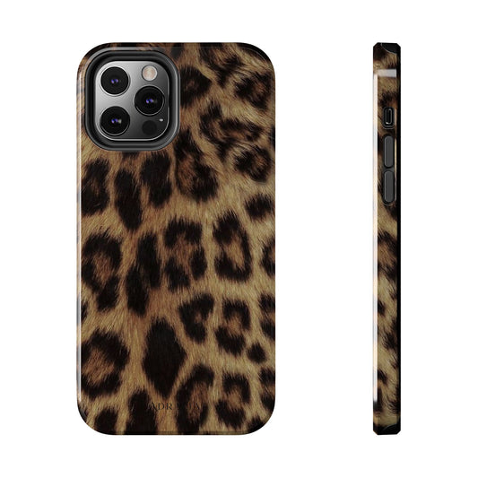 Leopard Print Tough Phone Case — Durable Animal-Print Protective Cover