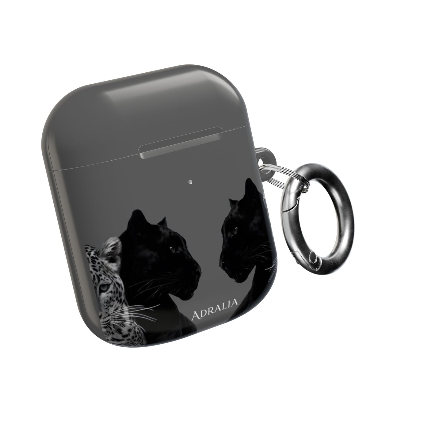Black Cat Mirror AirPod Case — "Adralia" Protective Wireless Earbud Cover