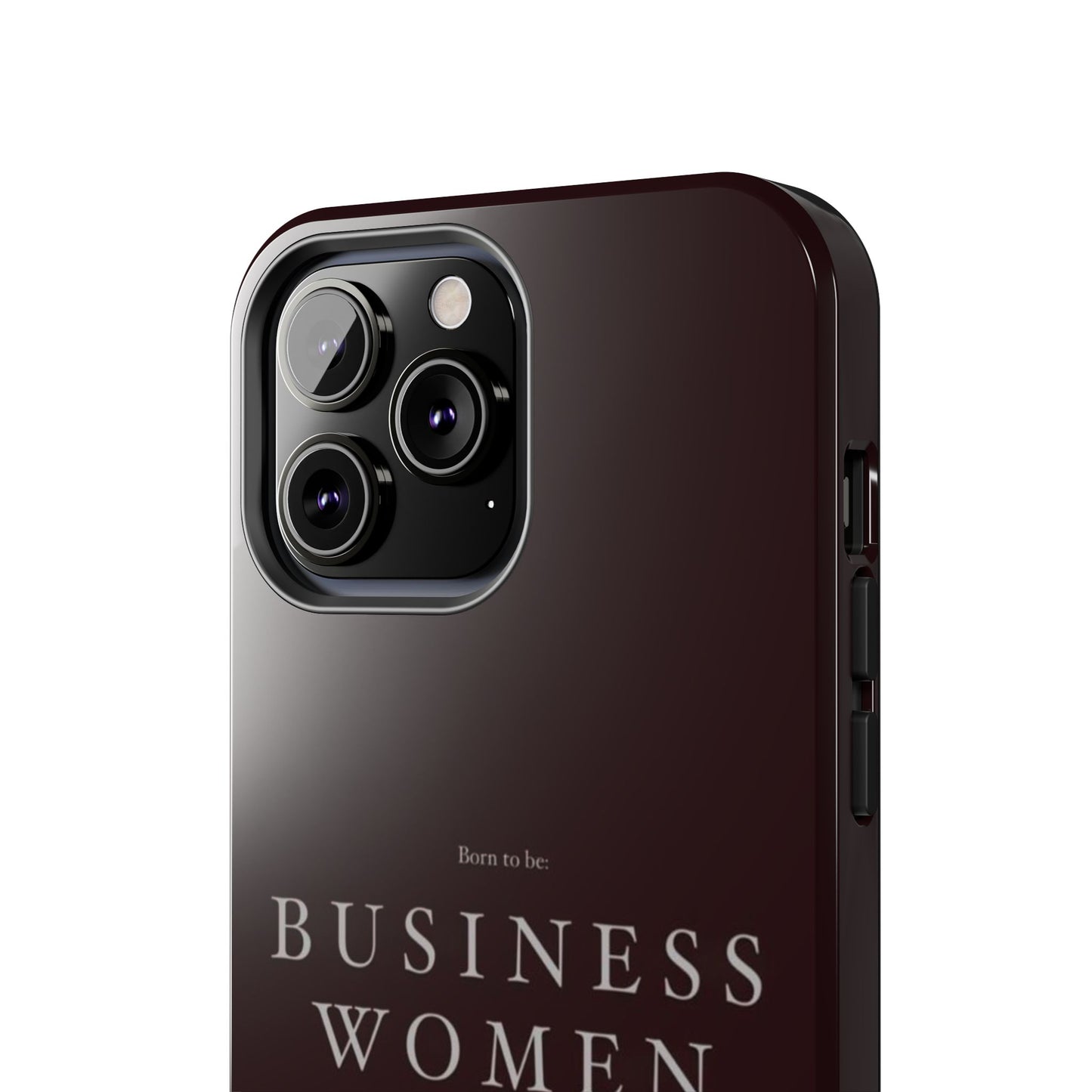 Business Women Tough Phone Case — Empowering Burgundy Protective Phone Cover