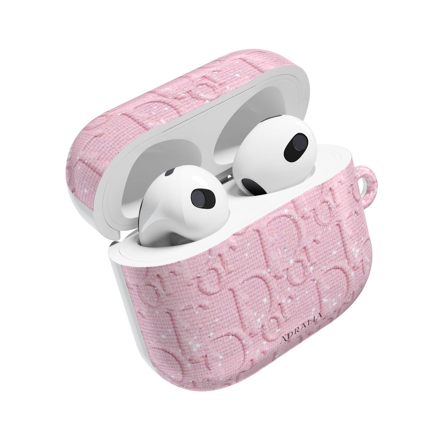 Pink Embossed Designer-Style AirPod Case