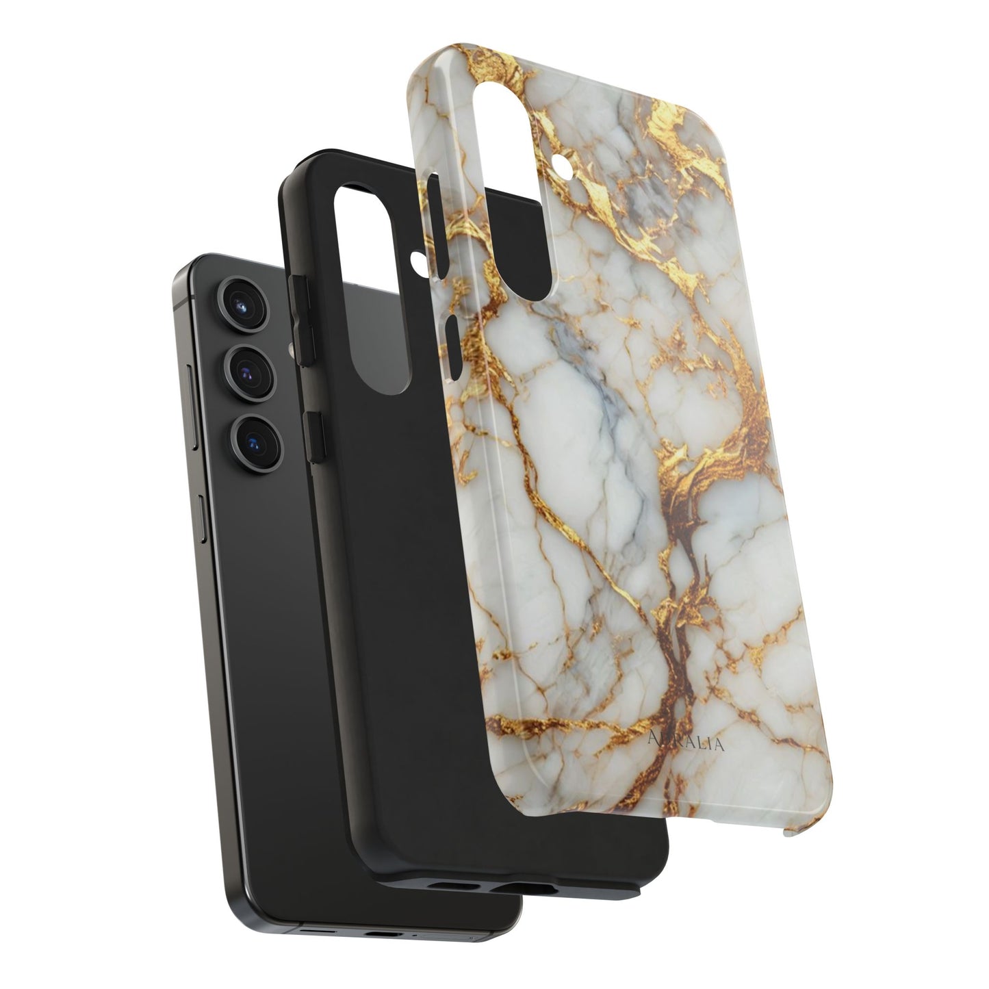 Gold Veined Marble Tough Phone Case — Luxury Protective Phone Case