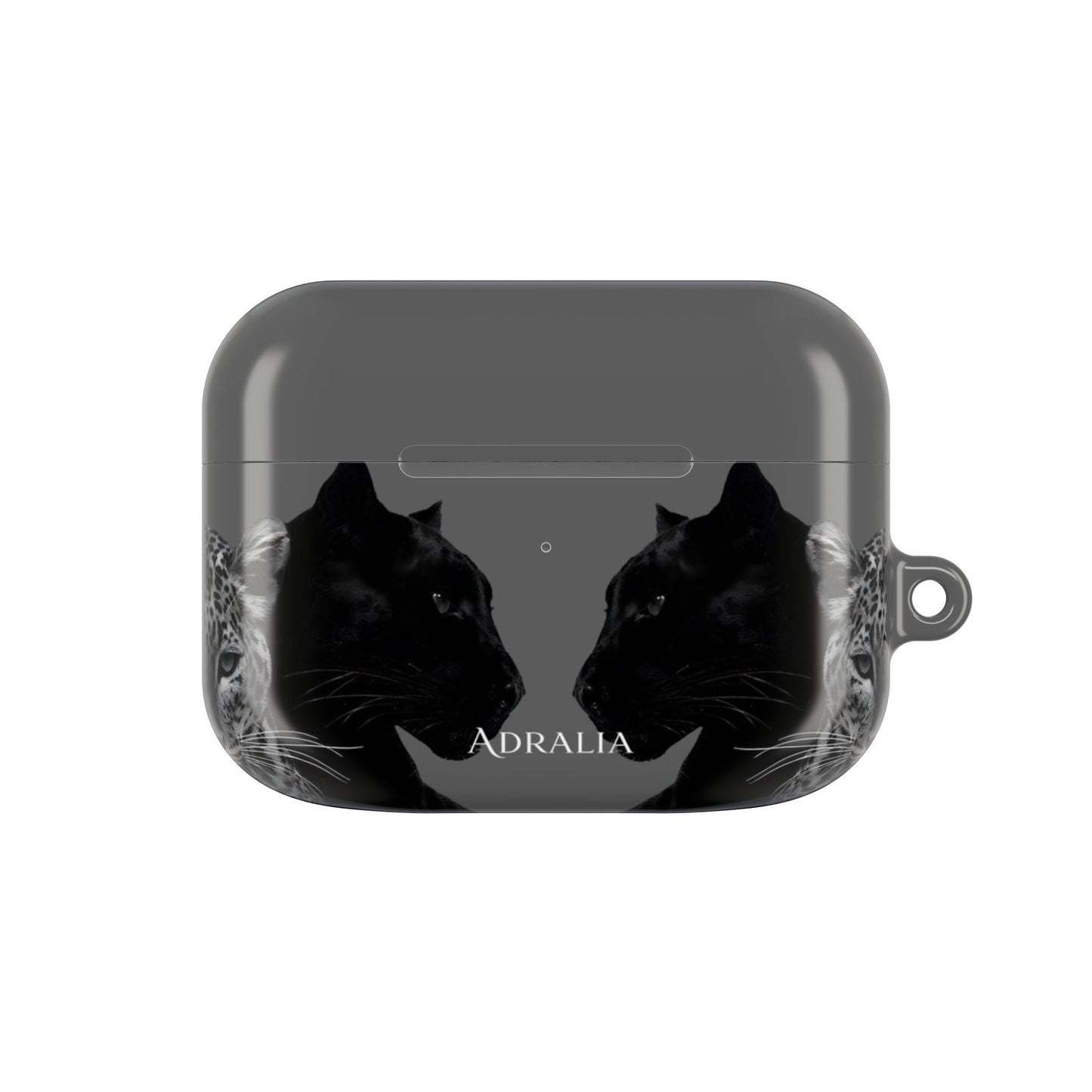 Black Cat Mirror AirPod Case — "Adralia" Protective Wireless Earbud Cover