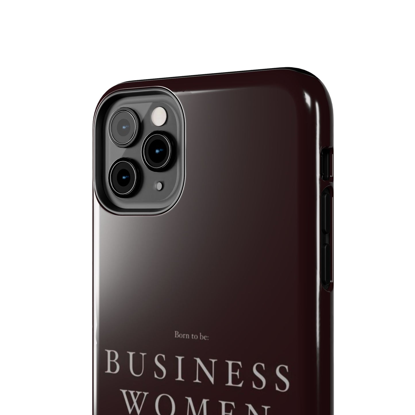 Business Women Tough Phone Case — Empowering Burgundy Protective Phone Cover