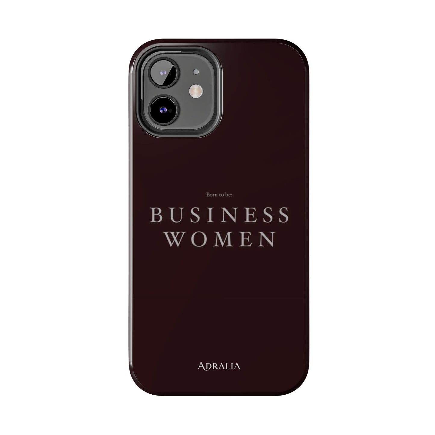 Business Women Tough Phone Case — Empowering Burgundy Protective Phone Cover