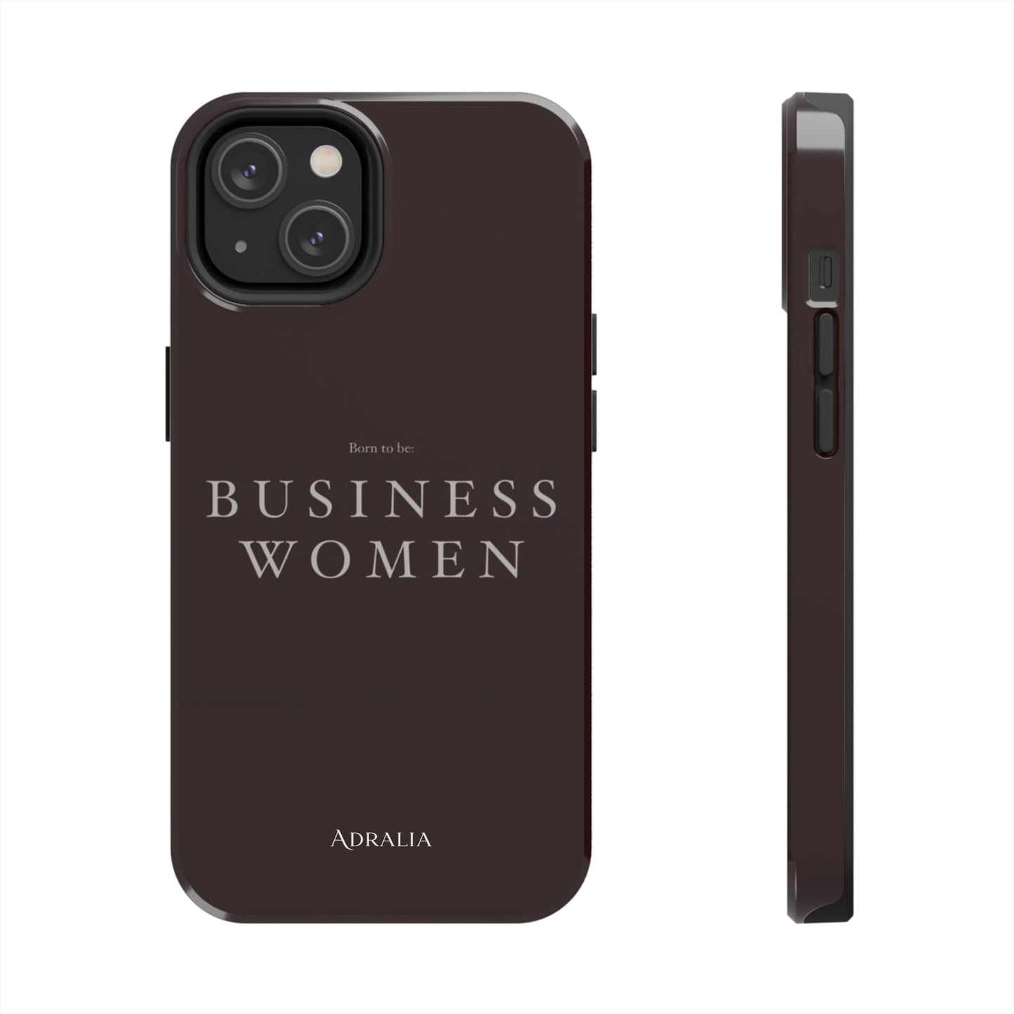 Business Women Tough Phone Case — Empowering Burgundy Protective Phone Cover