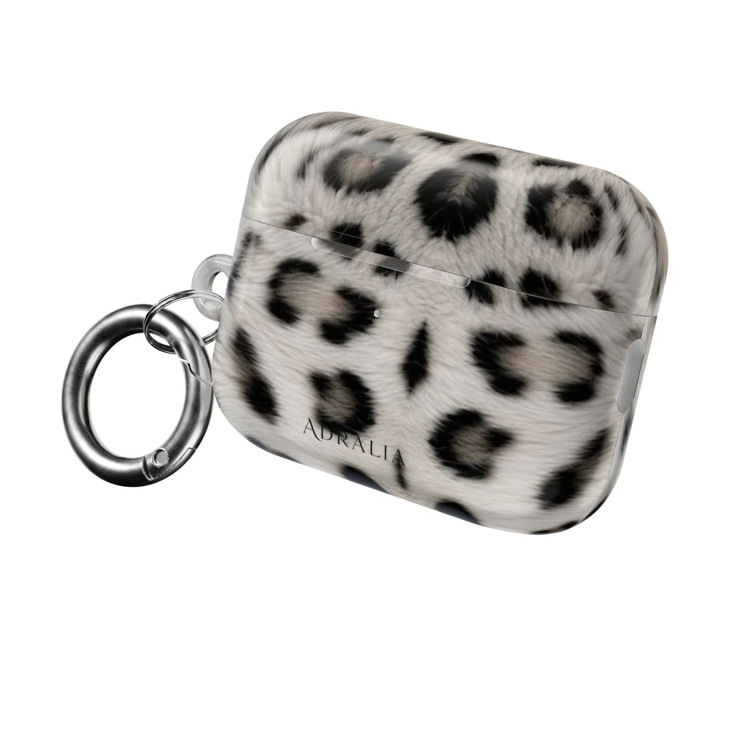 Leopard Print AirPod Case — Faux Fur Black & White Protective Cover