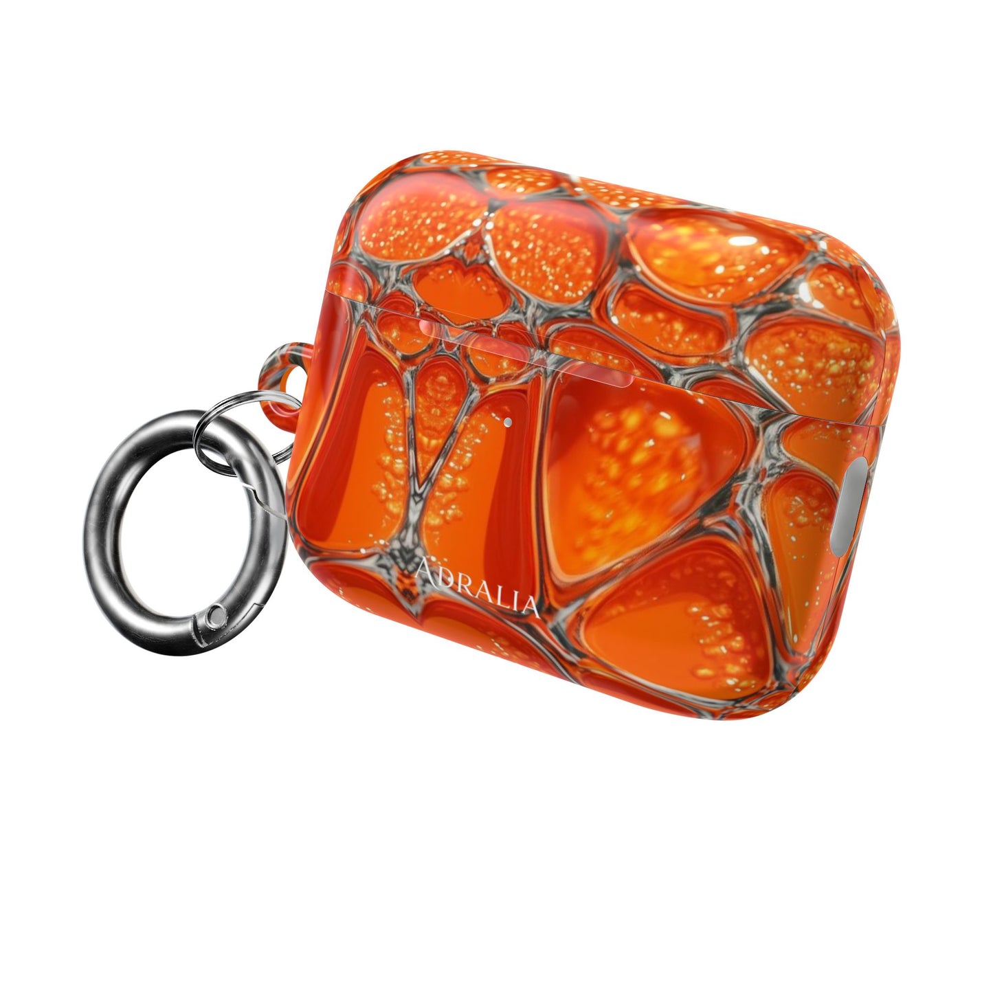 Orange Abstract Pattern AirPod Case — Vibrant Geometric Protective Cover