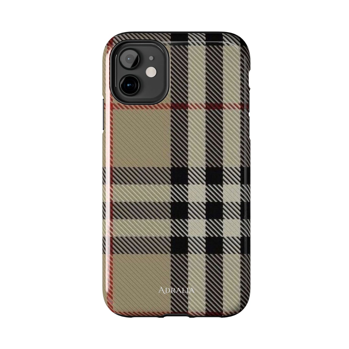 Plaid Tough Phone Case — Classic Beige Check Protective Cover