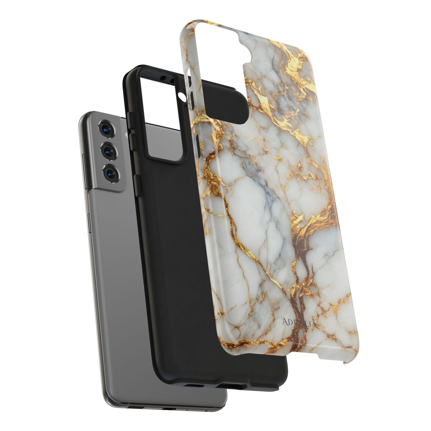 Gold Veined Marble Tough Phone Case — Luxury Protective Phone Case