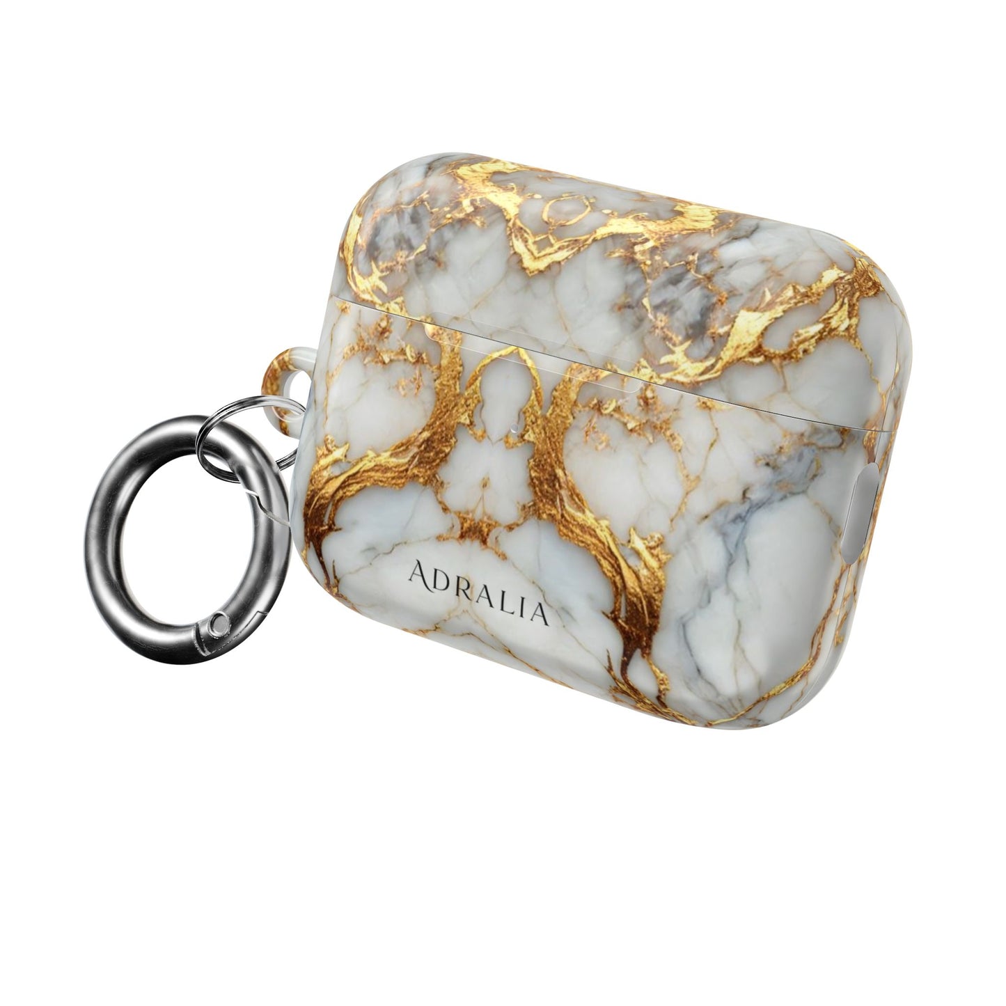 Marble Gold Luxe AirPod Case — Elegant White & Gold Charging Case Cover