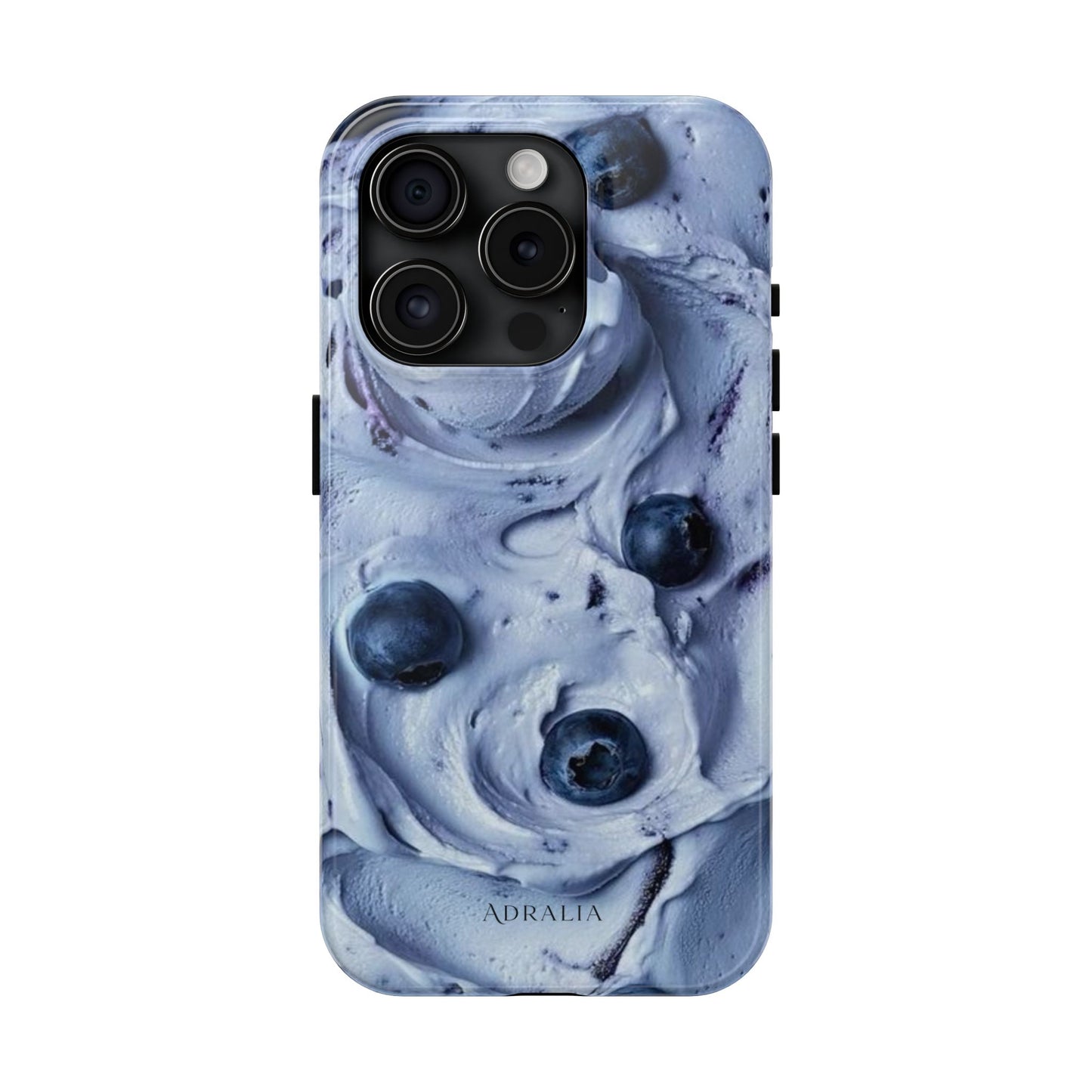 Blueberry Swirl Tough Phone Case — Protective Artistic Fruit Pattern