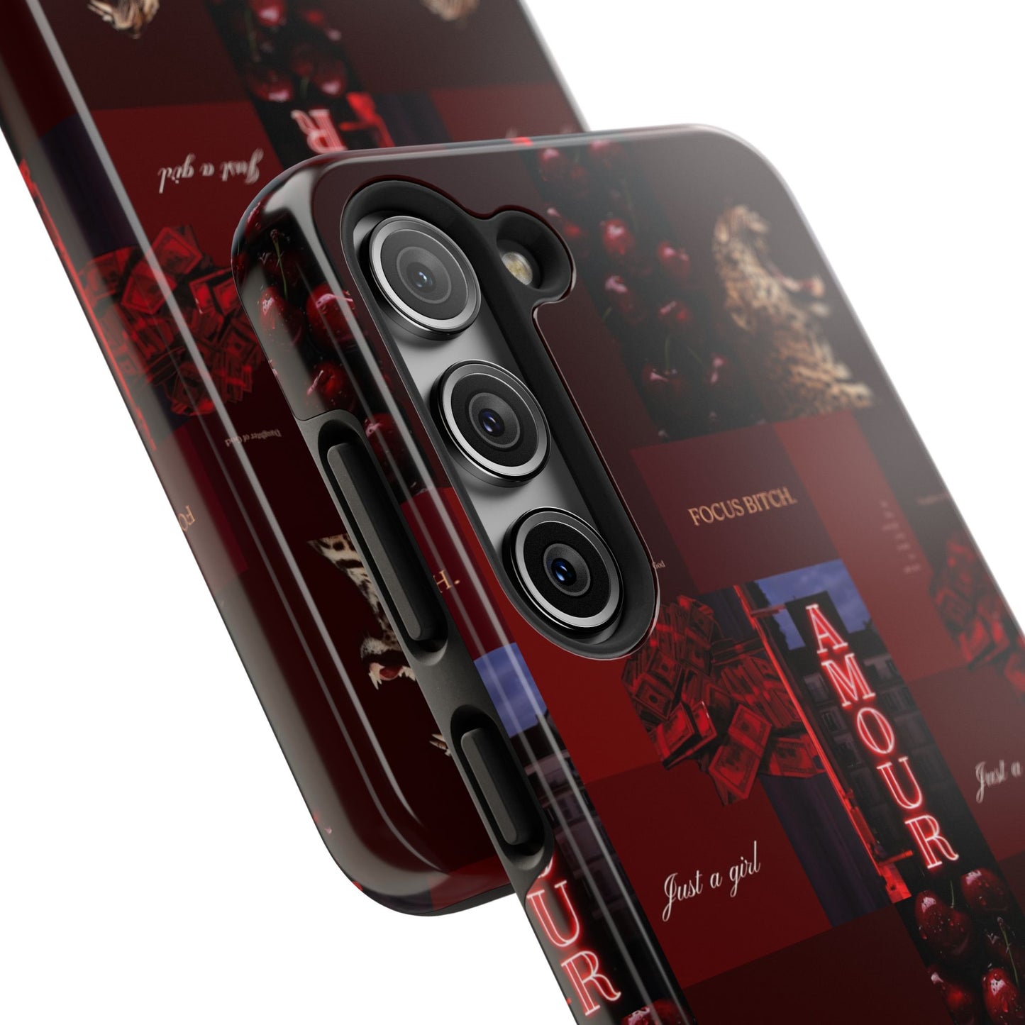 Tough Phone Case — Amour Red Leopard Graphic Protective Cover