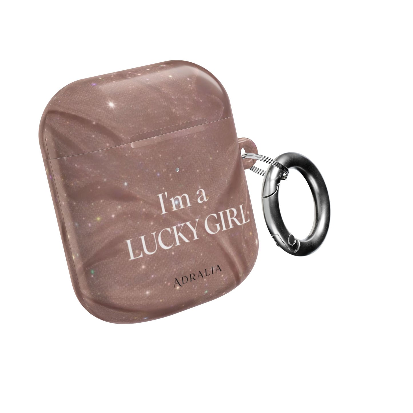 AirPod Case — "I'm a Lucky Girl" Marble Protective Case