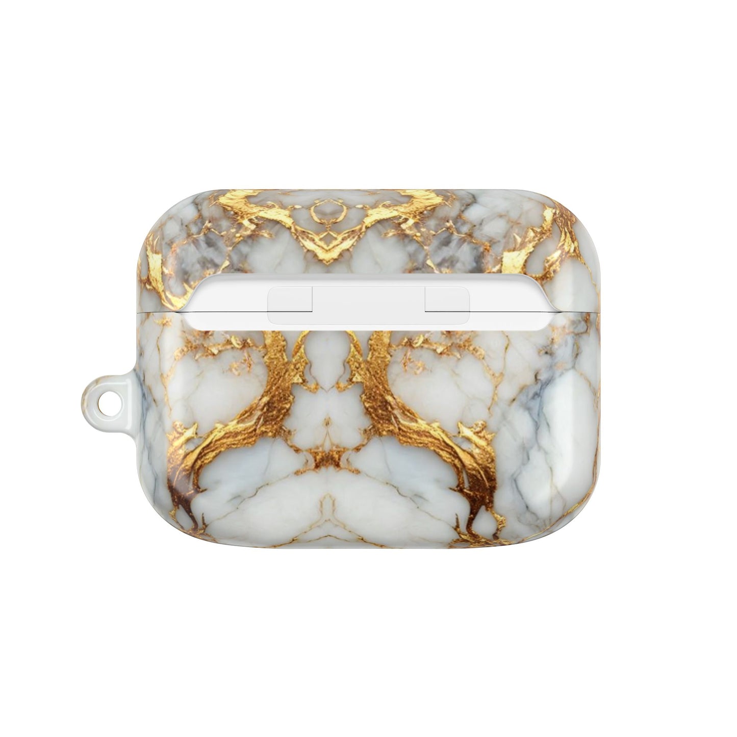 Marble Gold Luxe AirPod Case — Elegant White & Gold Charging Case Cover