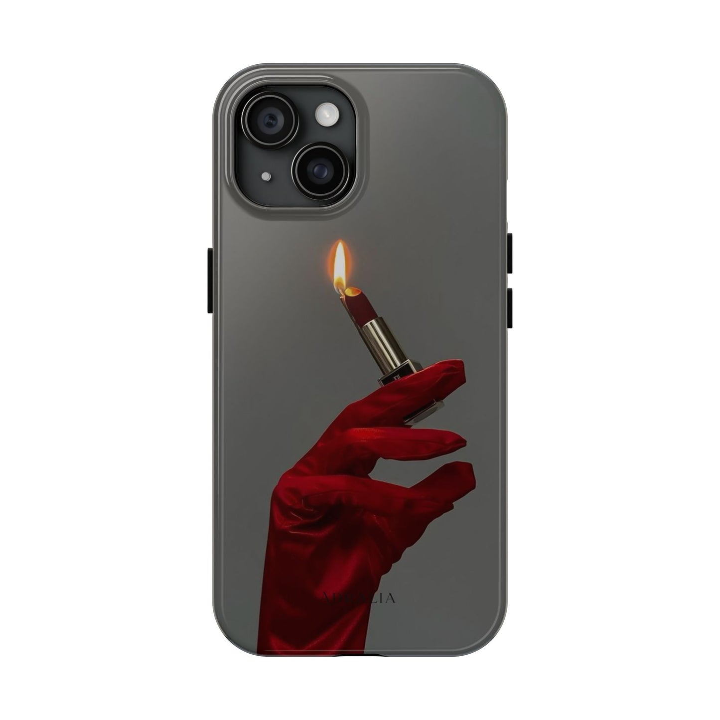 Red Glove Lighter Tough Phone Case — Dark Gothic Flame Protective Cover