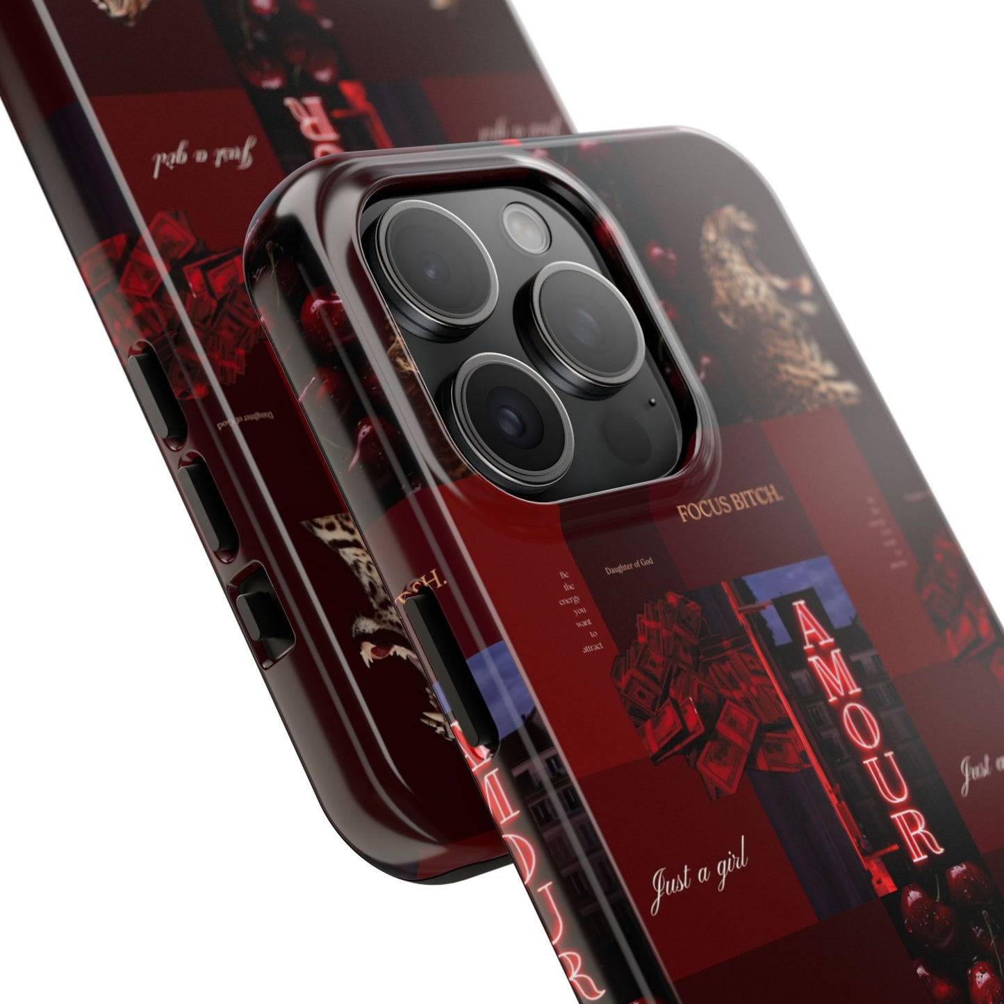 Tough Phone Case — Amour Red Leopard Graphic Protective Cover