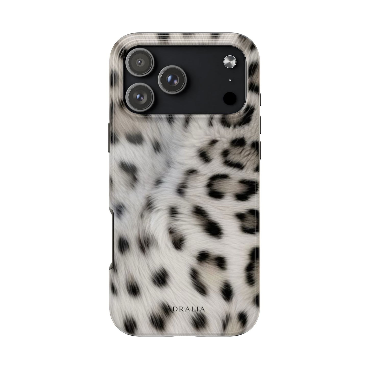 Leopard Fur Tough Phone Case — White Snow Cheetah Protective Cover