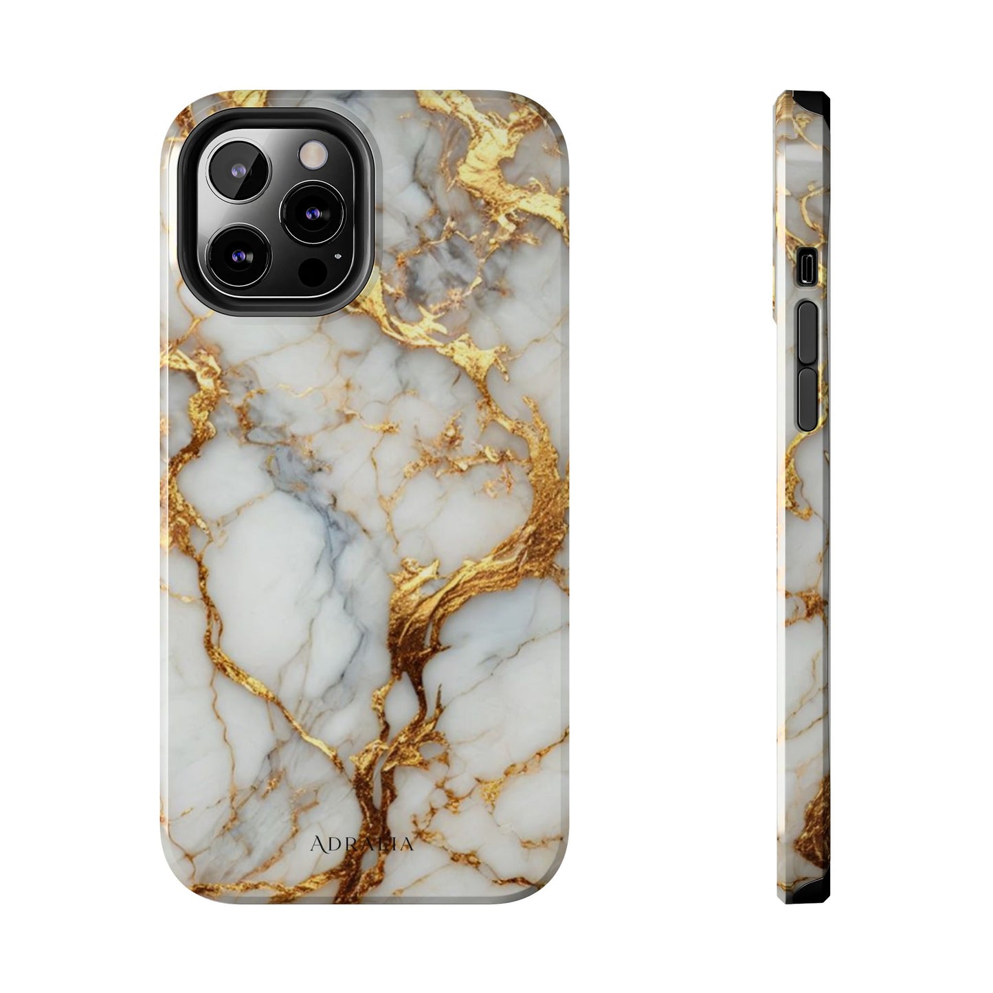 Gold Veined Marble Tough Phone Case — Luxury Protective Phone Case