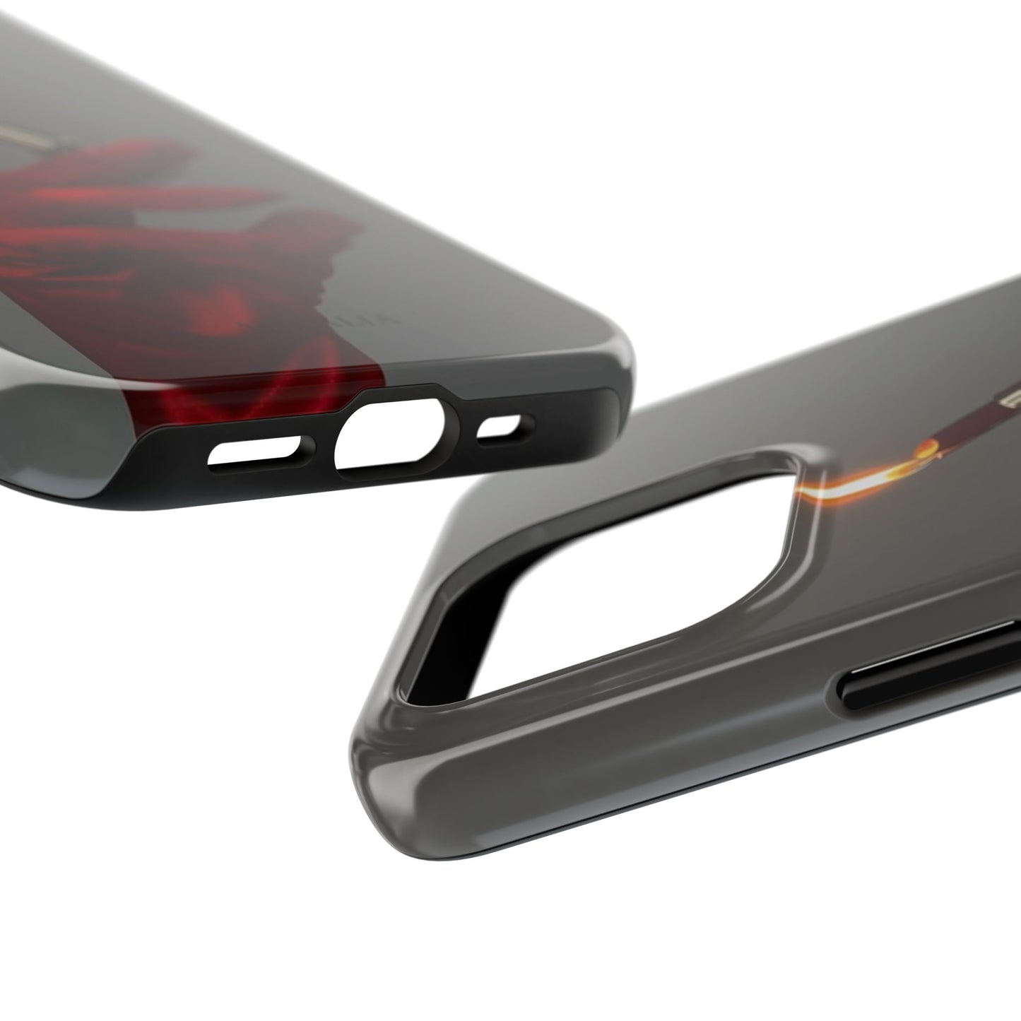 Red Glove Lighter Tough Phone Case — Dark Gothic Flame Protective Cover
