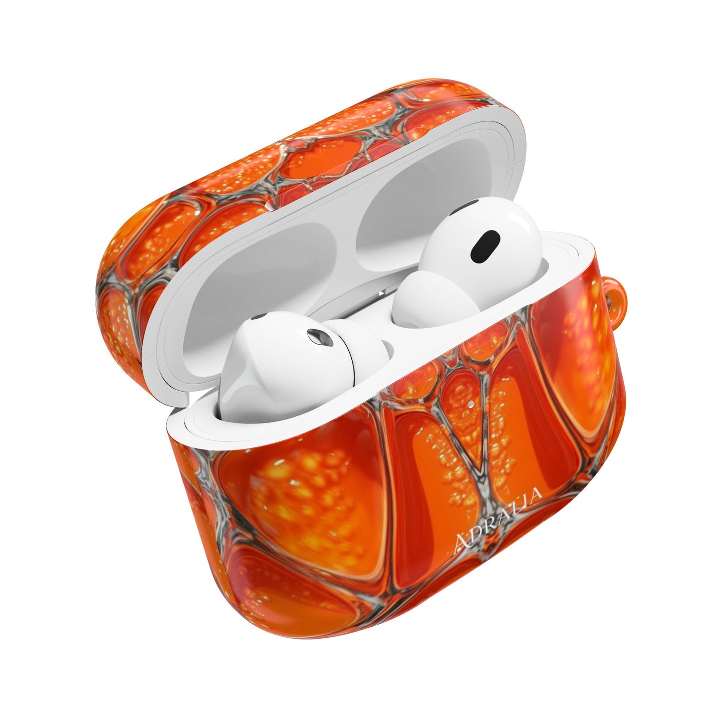 Orange Abstract Pattern AirPod Case — Vibrant Geometric Protective Cover
