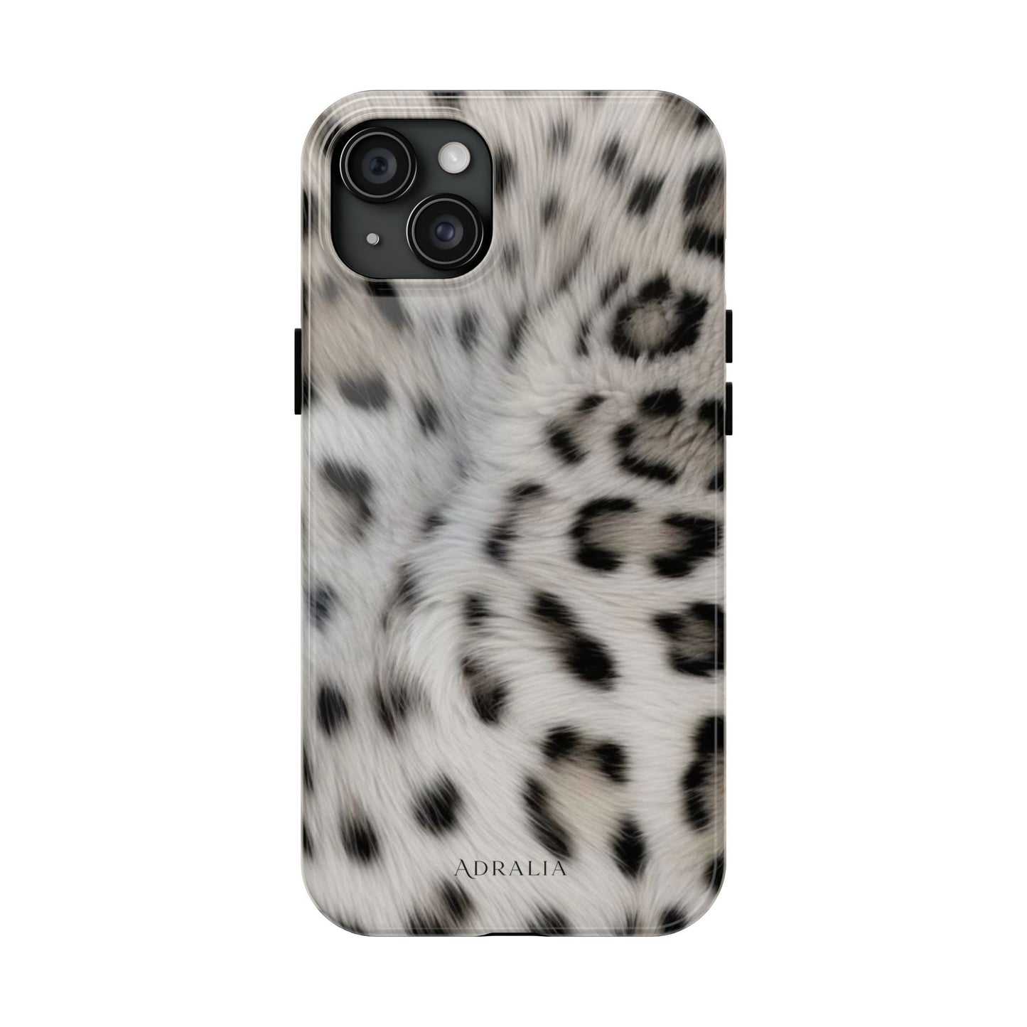 Leopard Fur Tough Phone Case — White Snow Cheetah Protective Cover