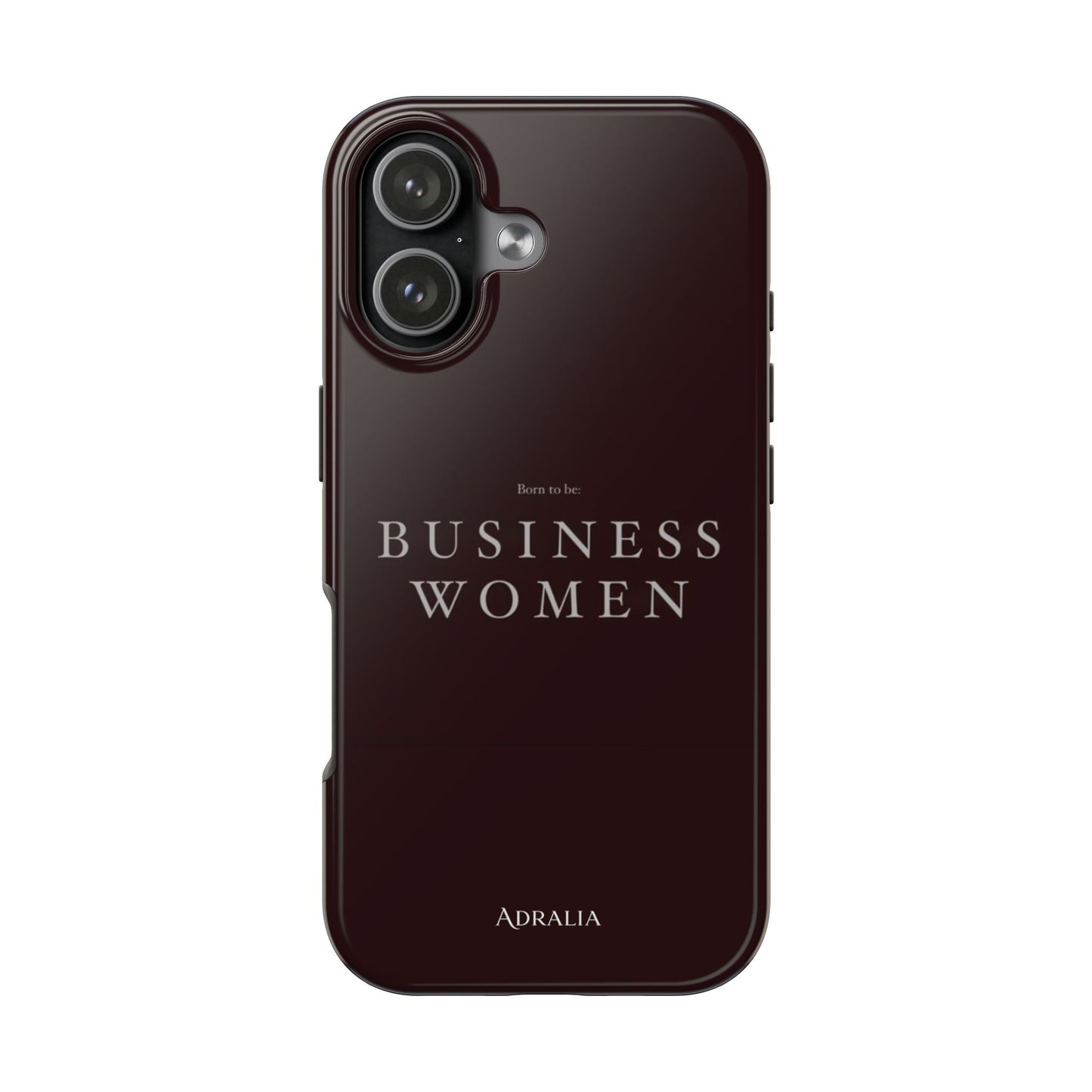 Business Women Tough Phone Case — Empowering Burgundy Protective Phone Cover