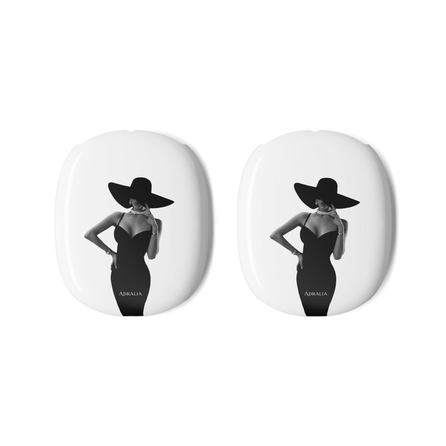 AirPods Max Shell Case — Chic Monochrome Lady Silhouette Protective Cover