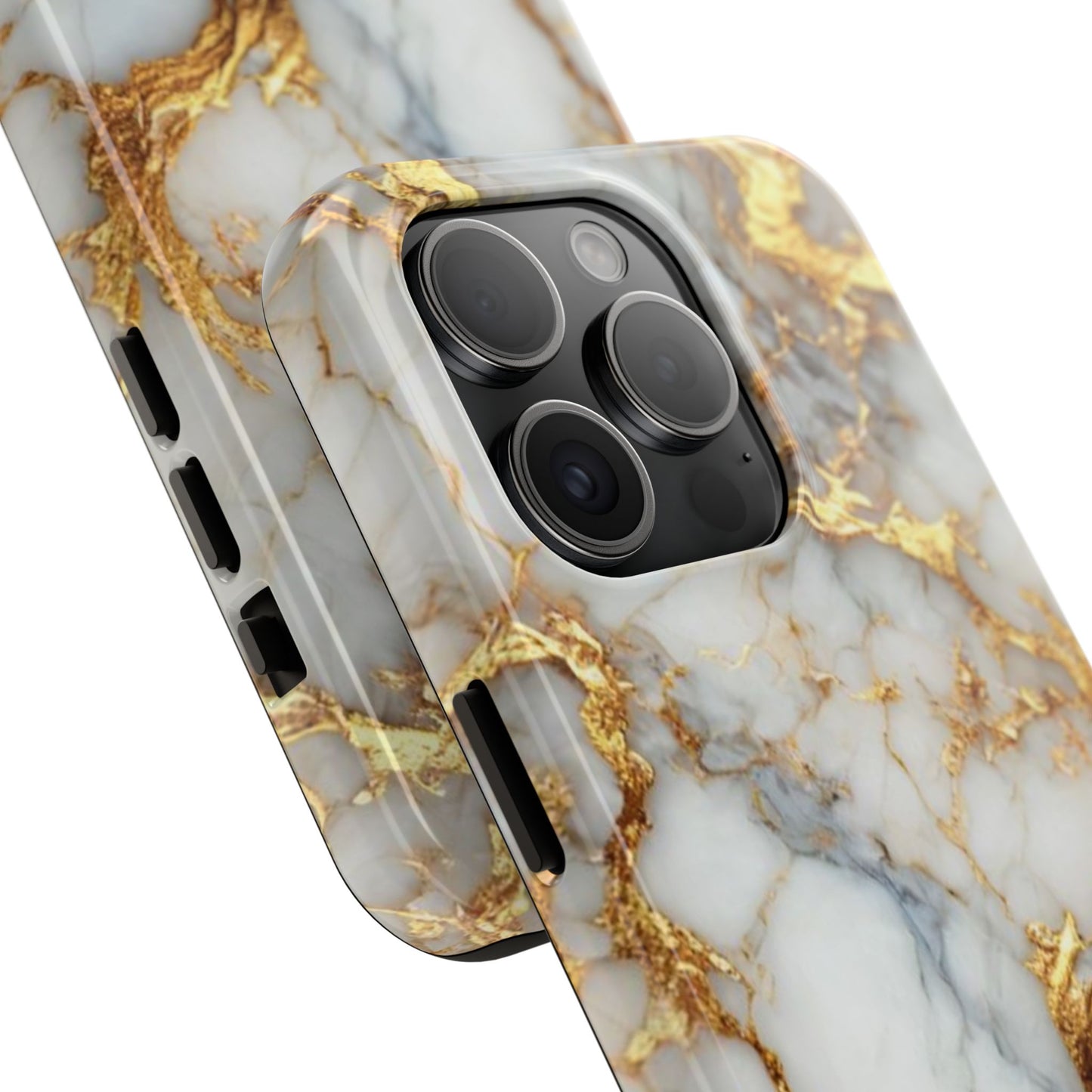Gold Veined Marble Tough Phone Case — Luxury Protective Phone Case