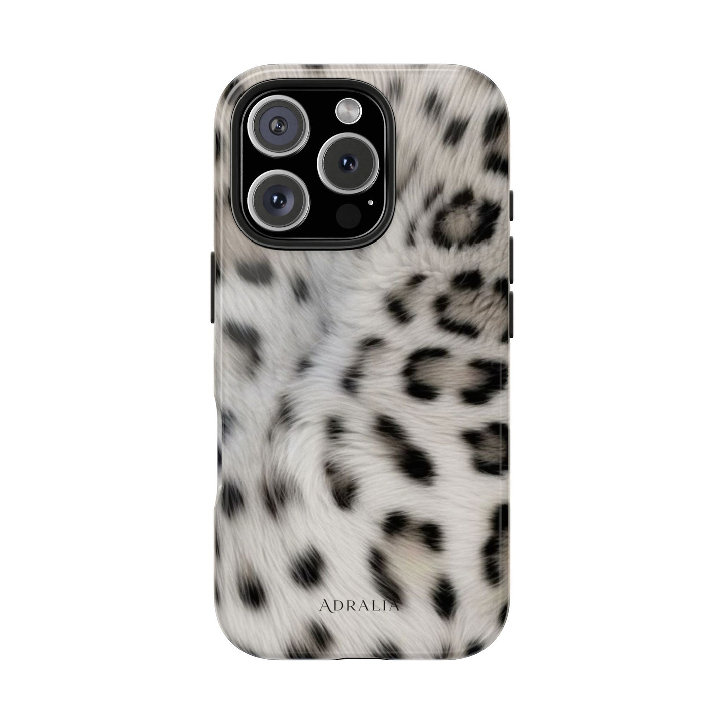 Leopard Fur Tough Phone Case — White Snow Cheetah Protective Cover