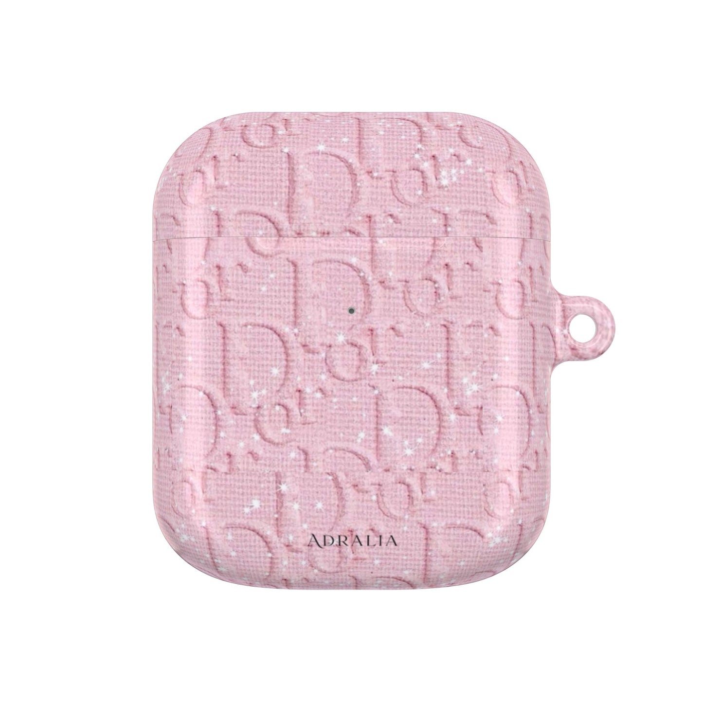 Pink Embossed Designer-Style AirPod Case