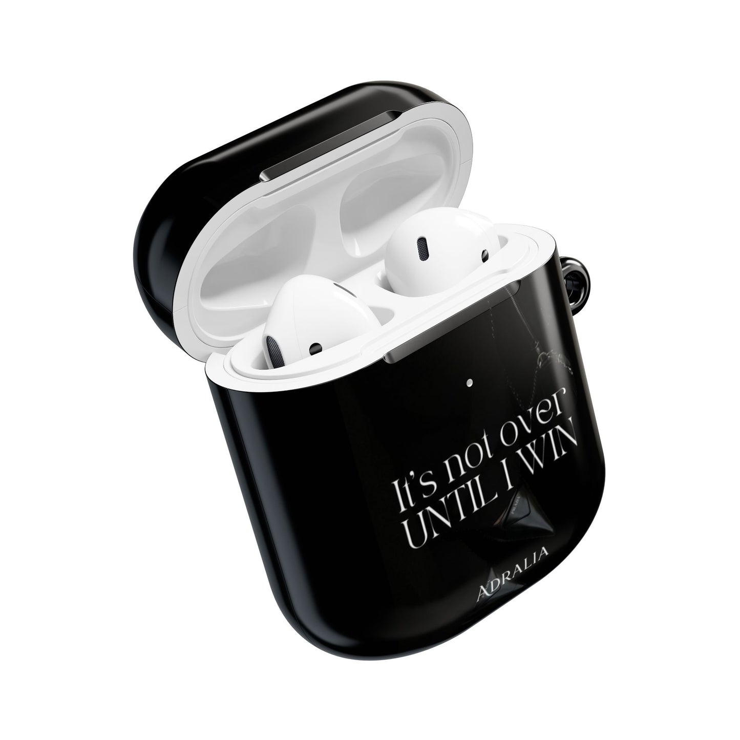 Motivational AirPod Case — "It's Not Over Until I Win" Inspirational Protective Cover