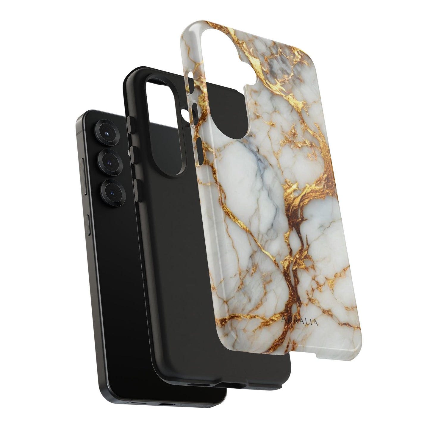 Gold Veined Marble Tough Phone Case — Luxury Protective Phone Case
