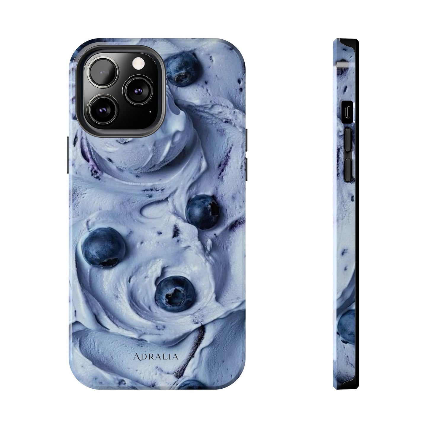 Blueberry Swirl Tough Phone Case — Protective Artistic Fruit Pattern