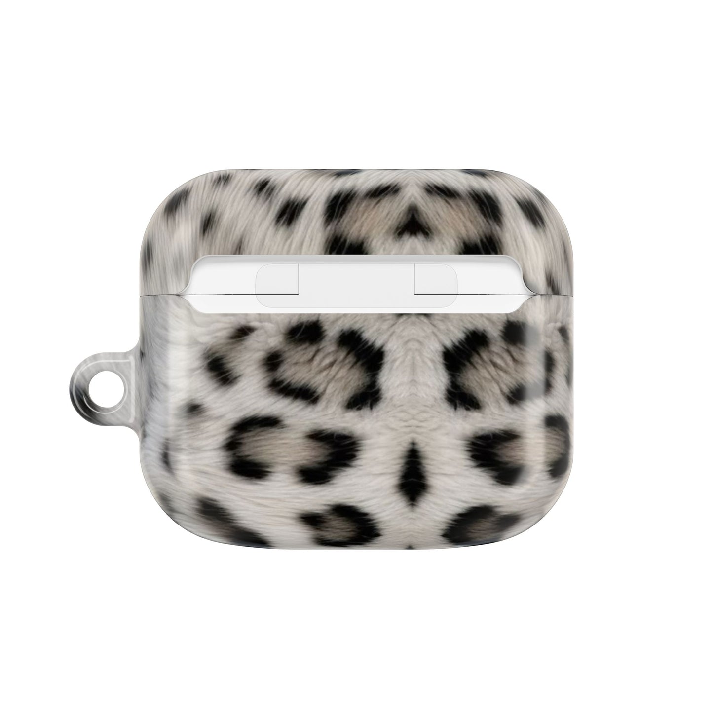 Leopard Print AirPod Case — Faux Fur Black & White Protective Cover
