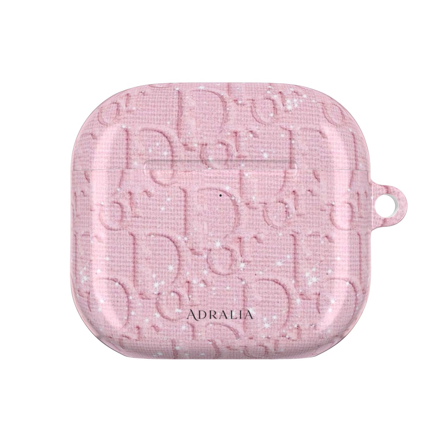 Pink Embossed Designer-Style AirPod Case