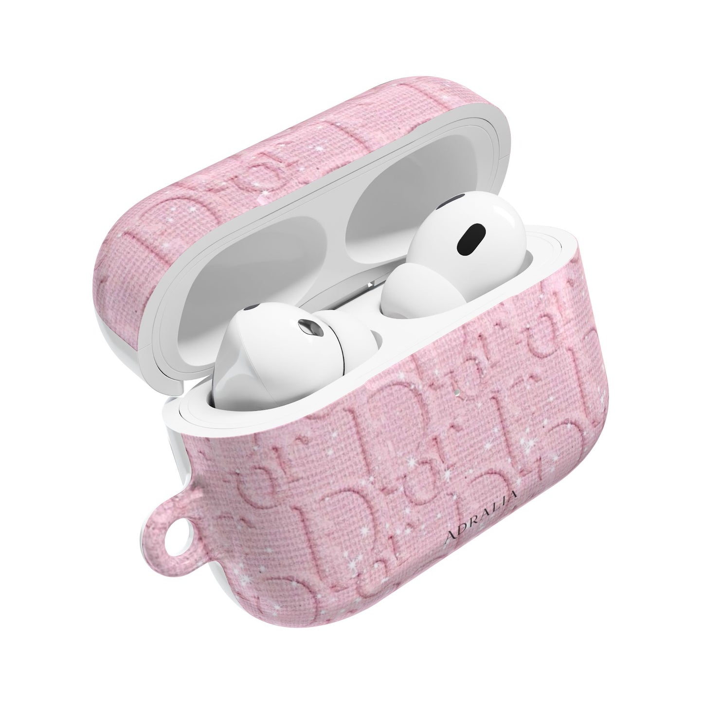 Pink Embossed Designer-Style AirPod Case