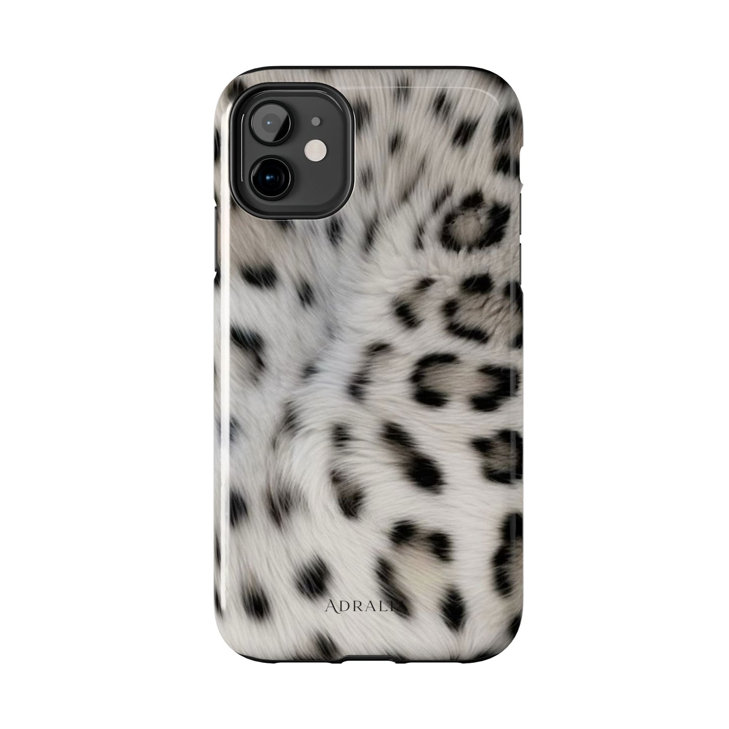 Leopard Fur Tough Phone Case — White Snow Cheetah Protective Cover
