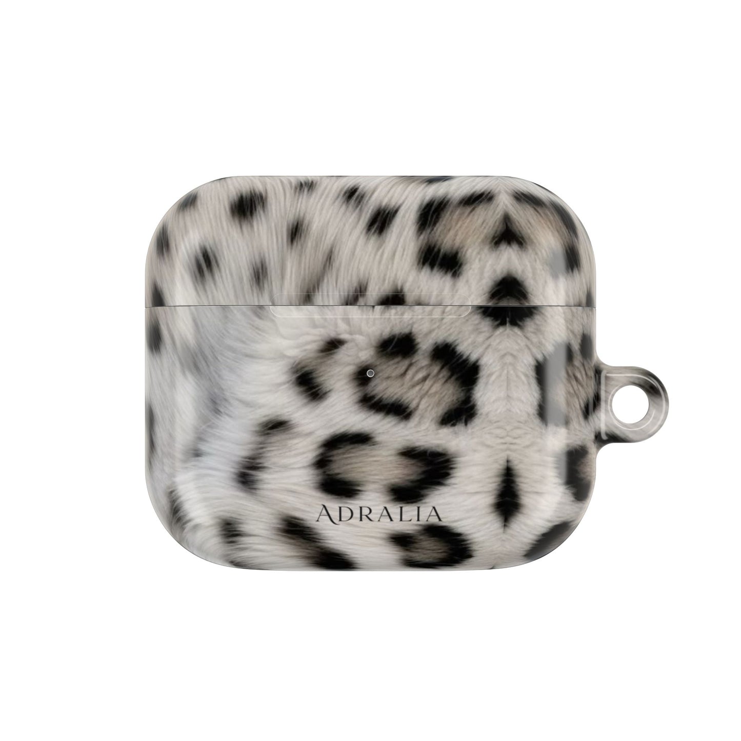 Leopard Print AirPod Case — Faux Fur Black & White Protective Cover