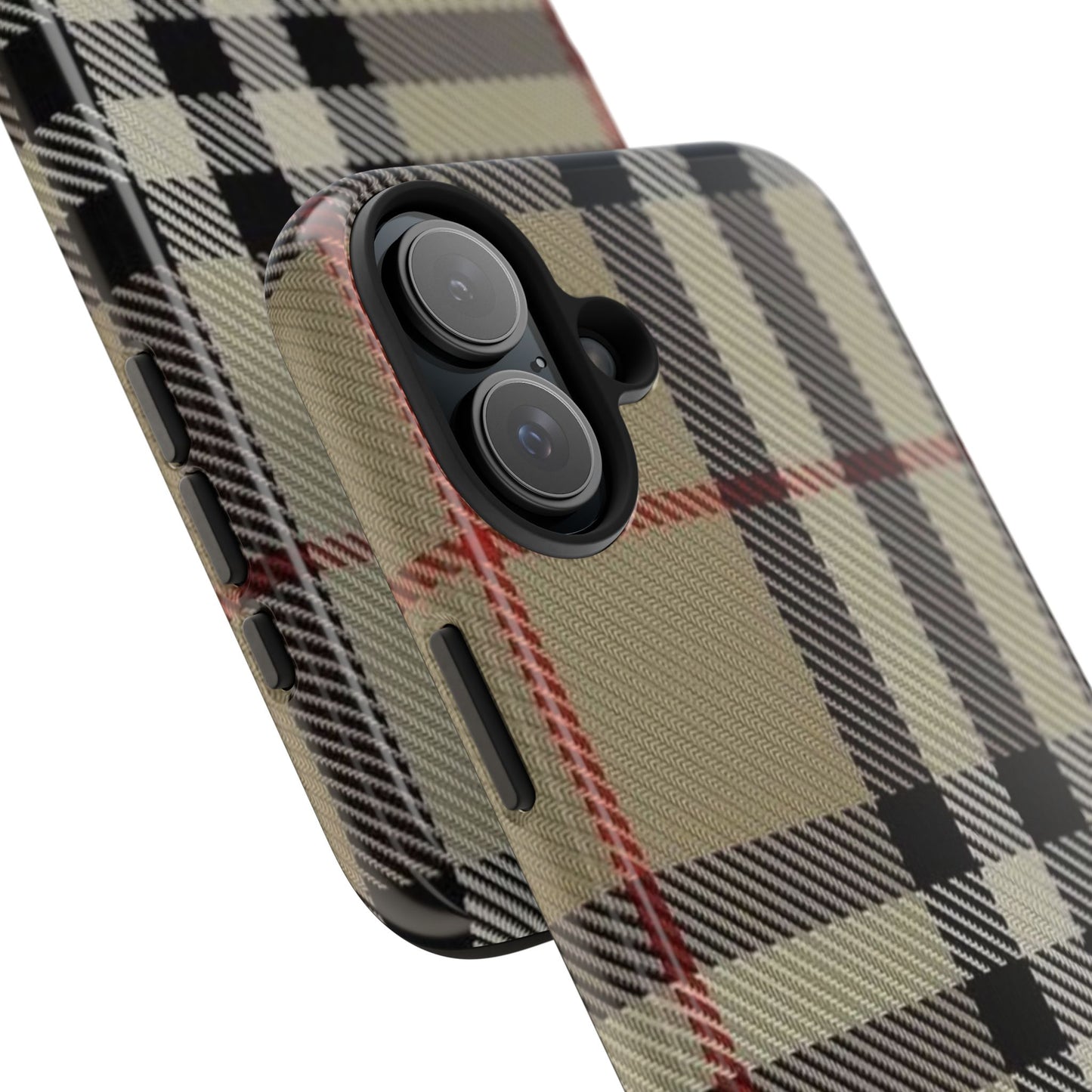 Plaid Tough Phone Case — Classic Beige Check Protective Cover