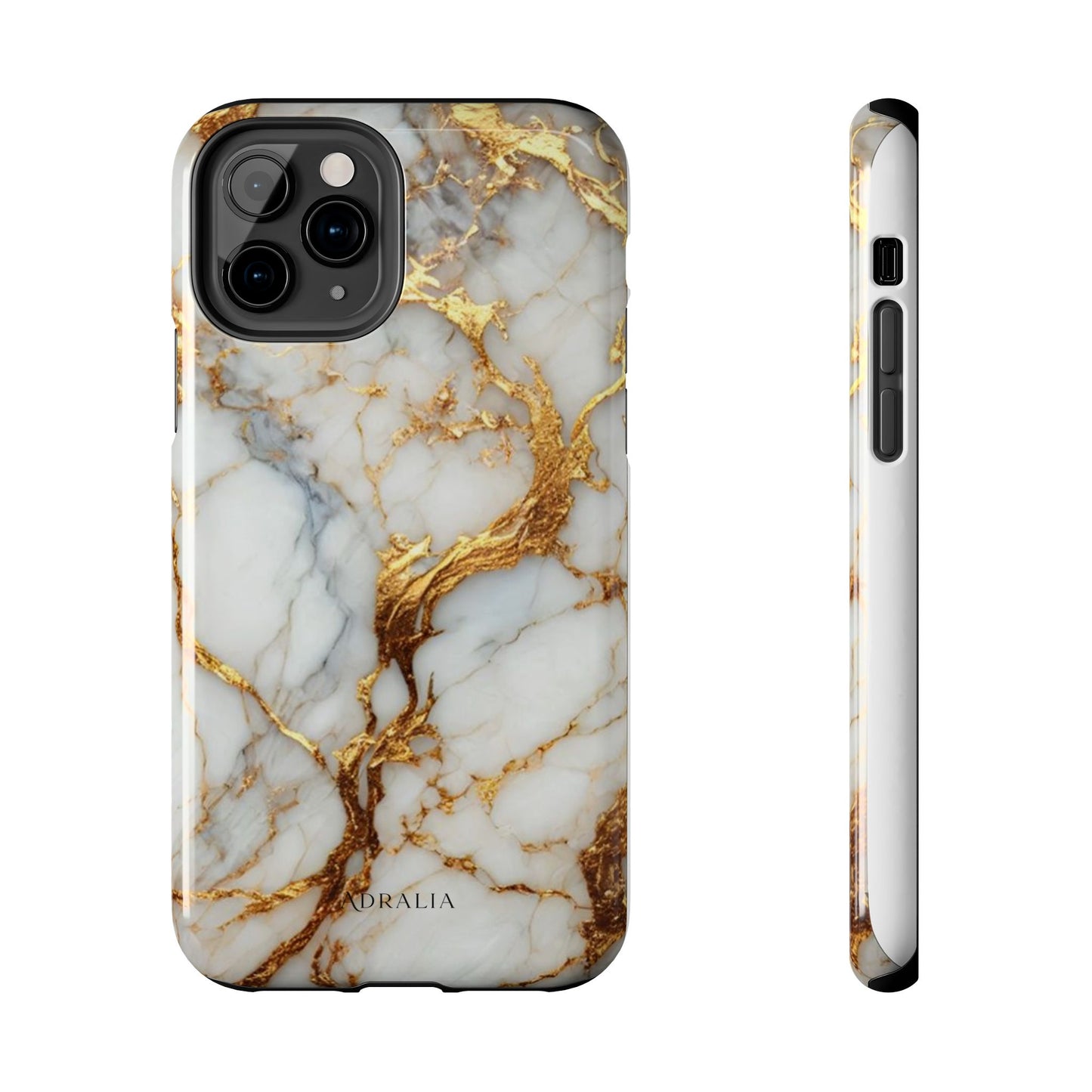 Gold Veined Marble Tough Phone Case — Luxury Protective Phone Case