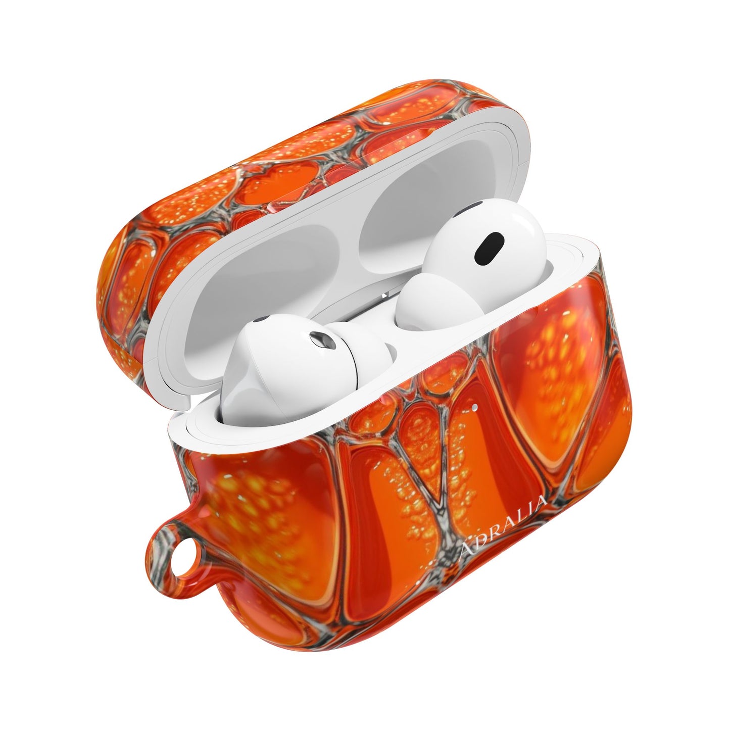 Orange Abstract Pattern AirPod Case — Vibrant Geometric Protective Cover