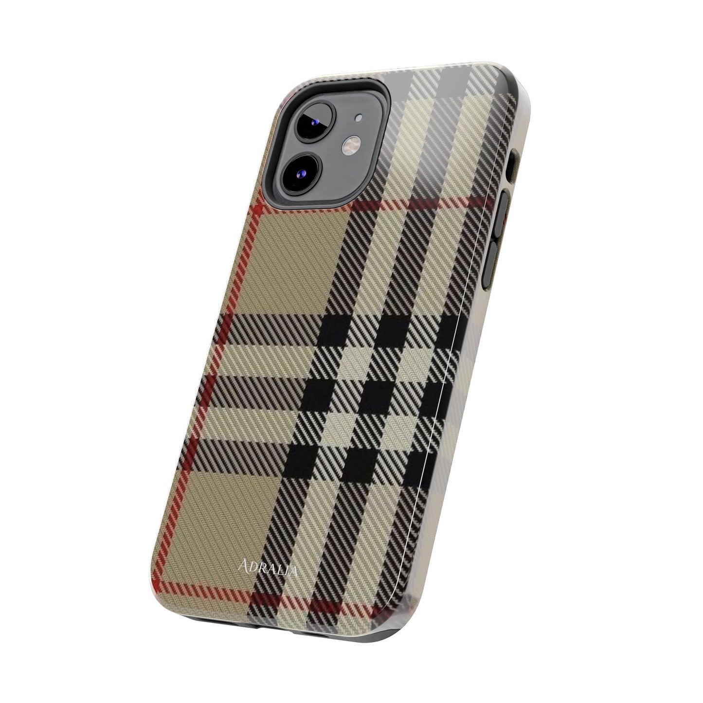 Plaid Tough Phone Case — Classic Beige Check Protective Cover