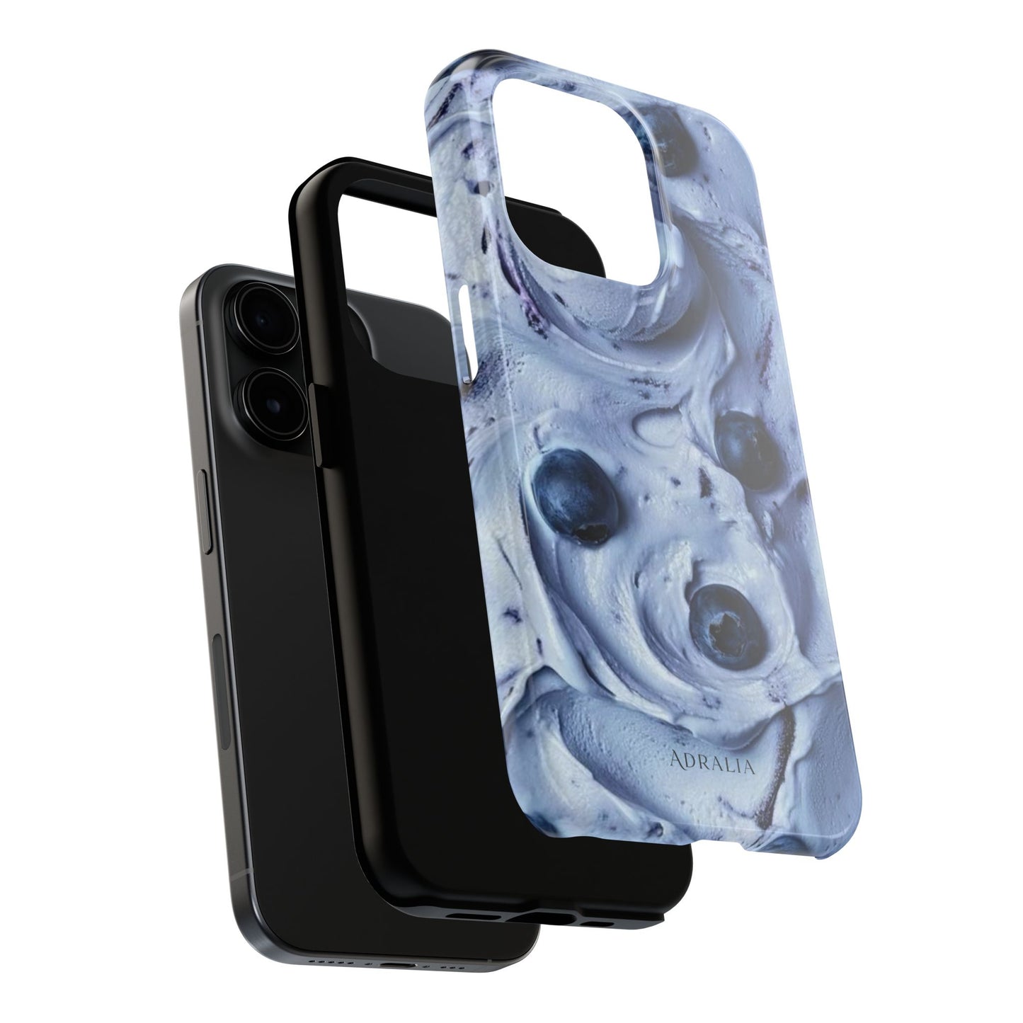 Blueberry Swirl Tough Phone Case — Protective Artistic Fruit Pattern