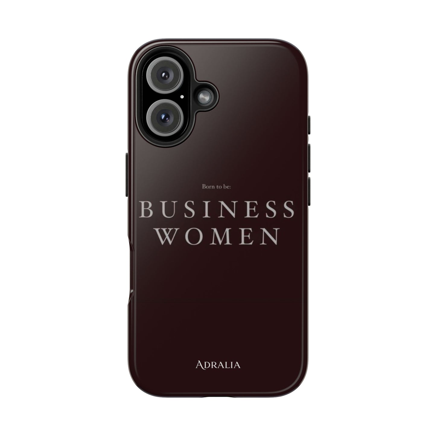 Business Women Tough Phone Case — Empowering Burgundy Protective Phone Cover