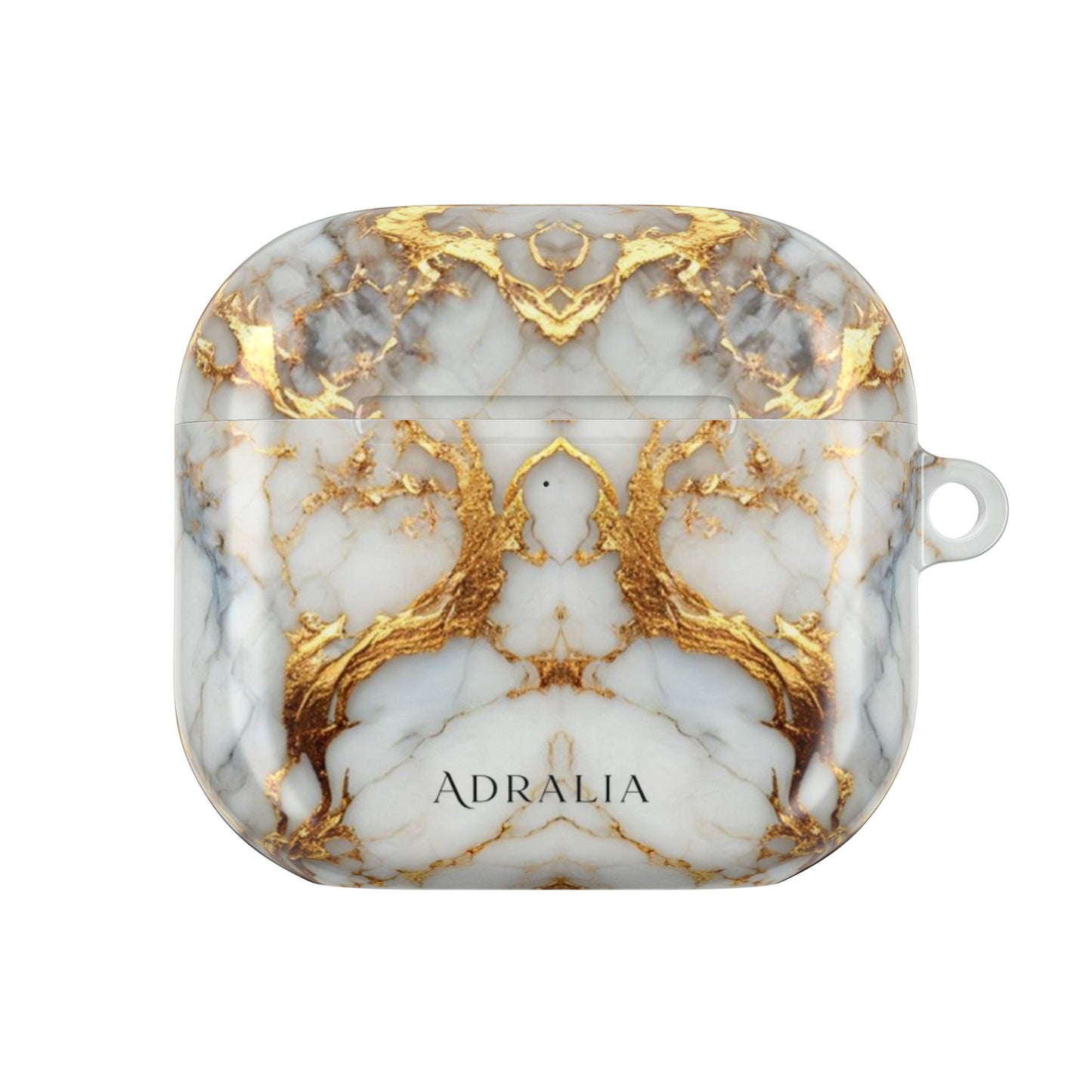 Marble Gold Luxe AirPod Case — Elegant White & Gold Charging Case Cover