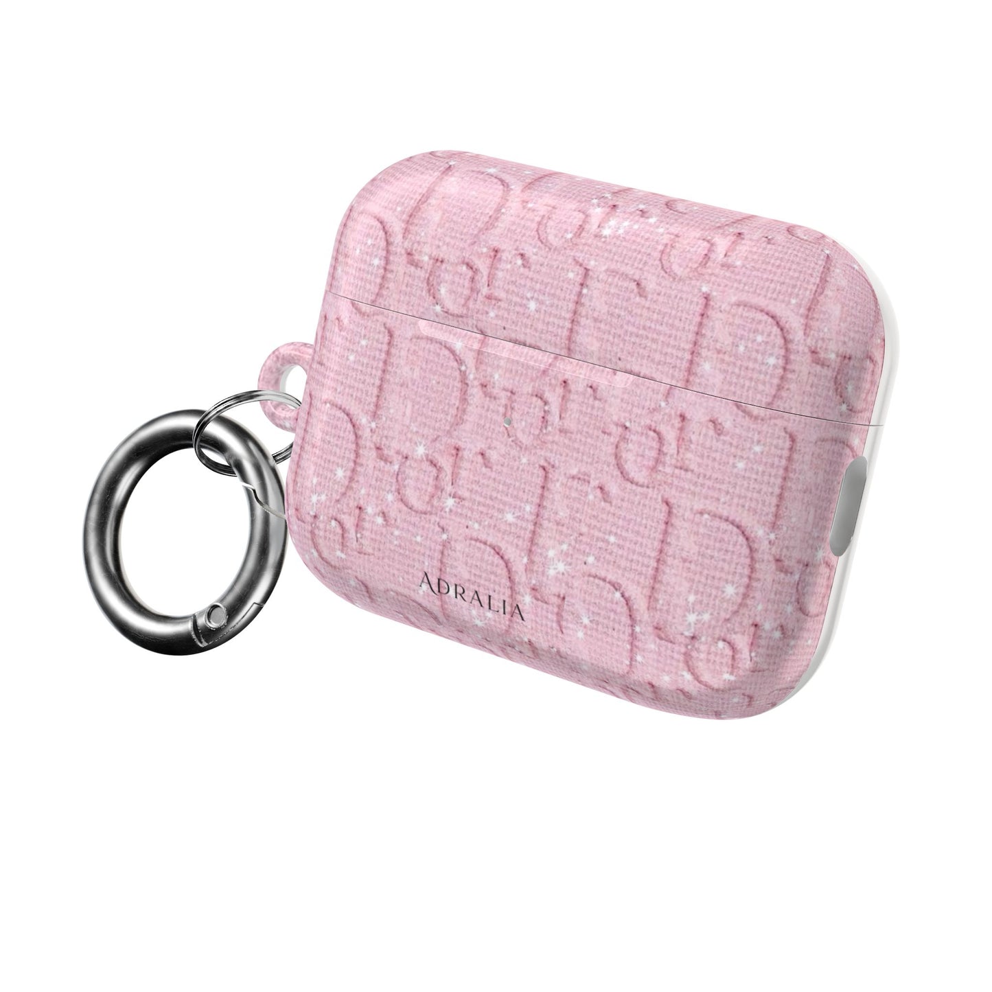 Pink Embossed Designer-Style AirPod Case