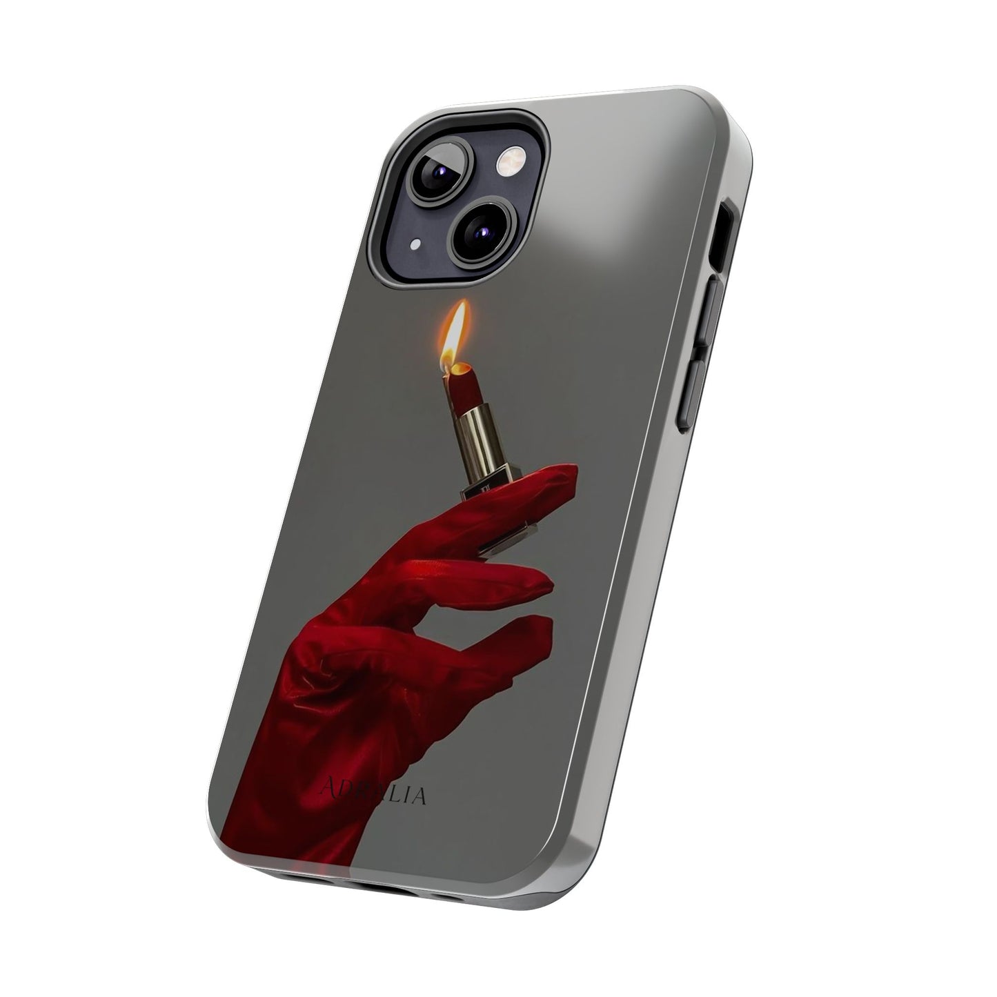 Red Glove Lighter Tough Phone Case — Dark Gothic Flame Protective Cover