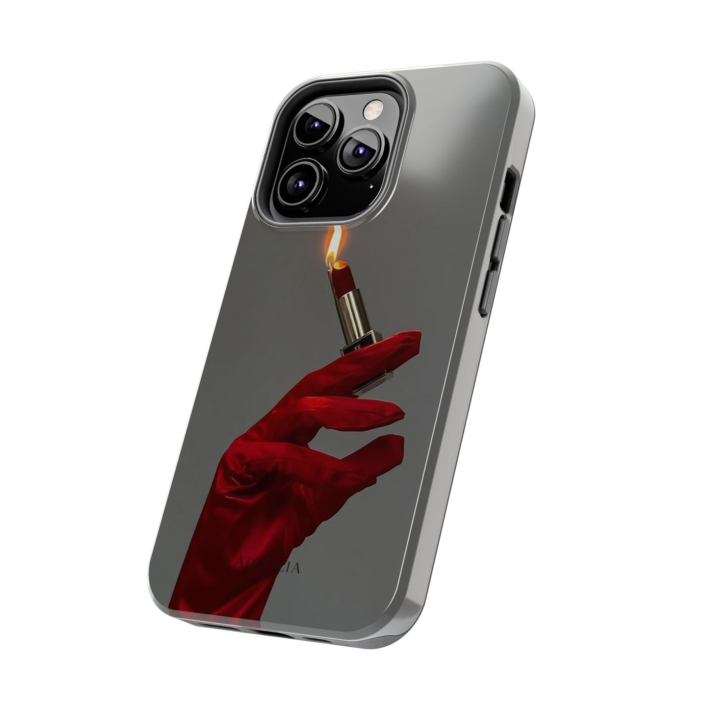 Red Glove Lighter Tough Phone Case — Dark Gothic Flame Protective Cover